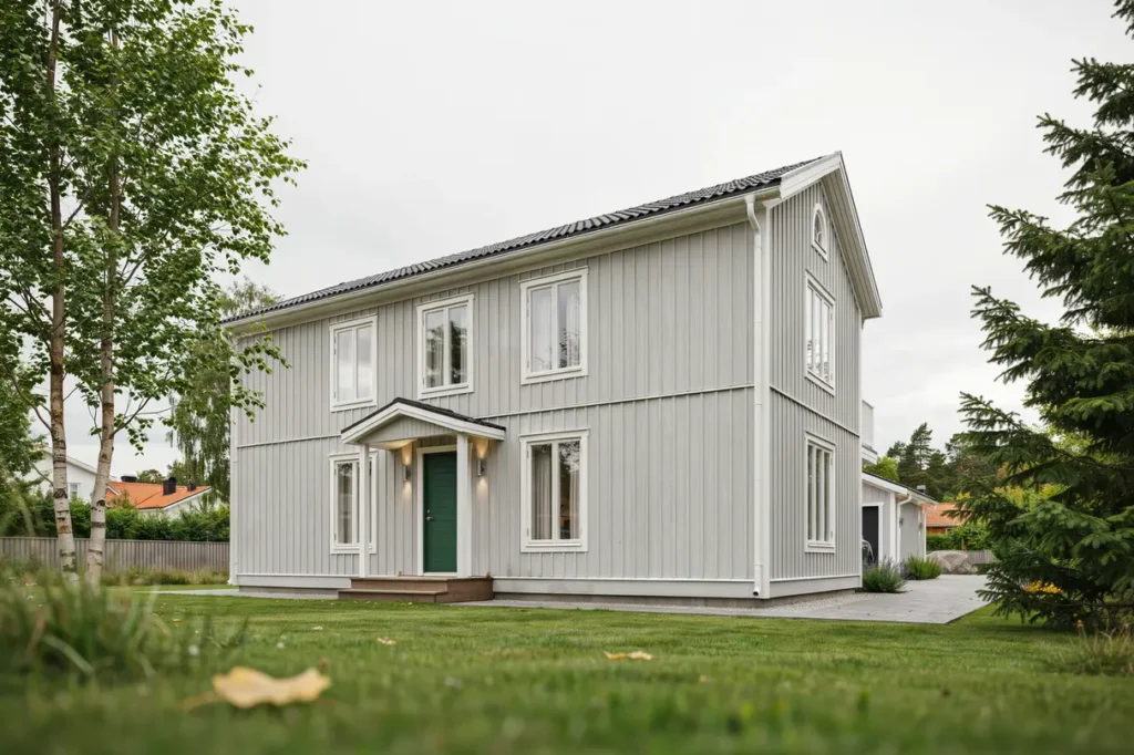 fasadrenovering och byte av panel p villa i m rbylund