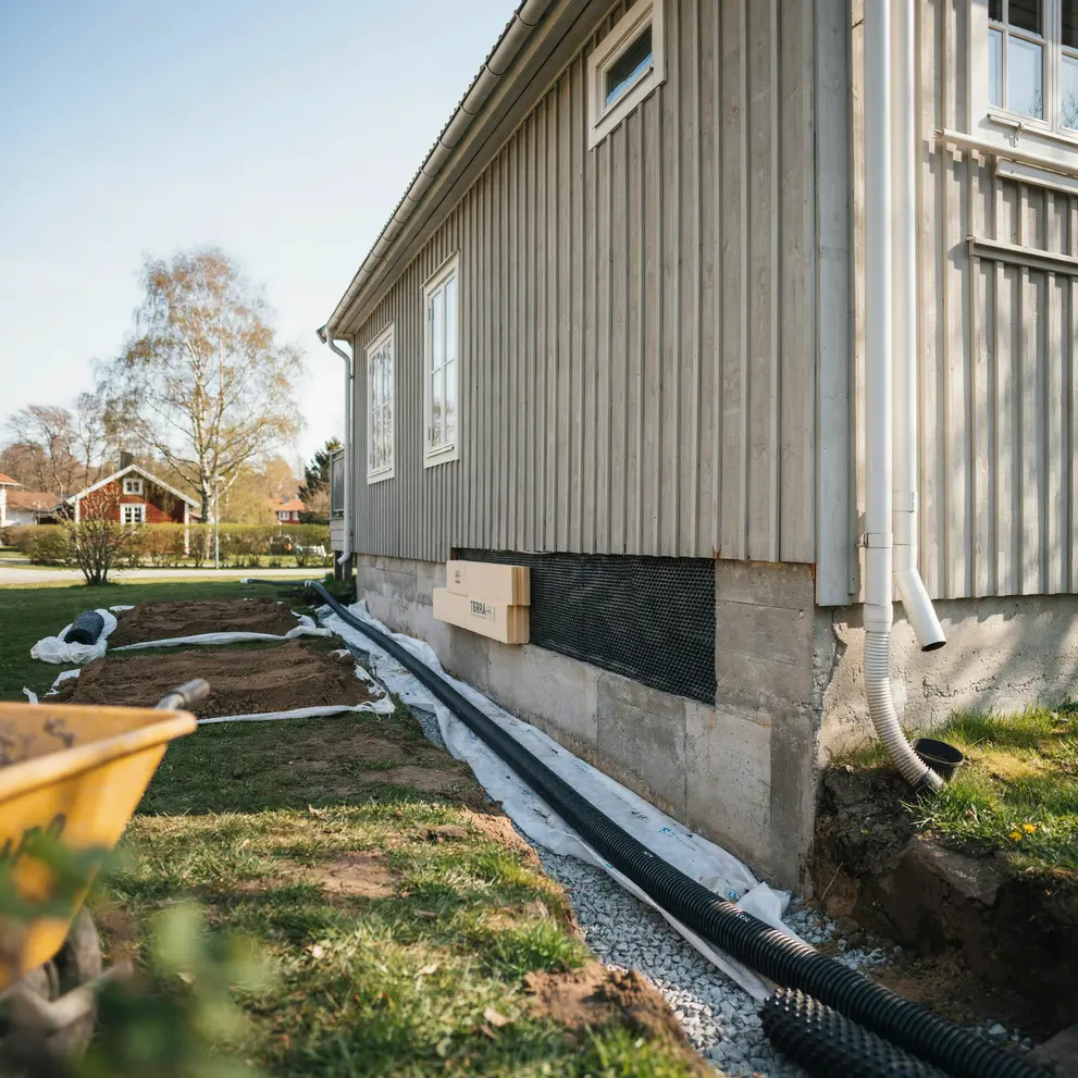 renovera kallare dranera husgrund stocksund danderyd stockholm
